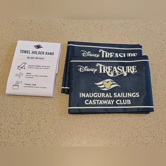 Disney Treasure Inaugural Sailings Merch -Tote Bag Lanyards Towel Holders